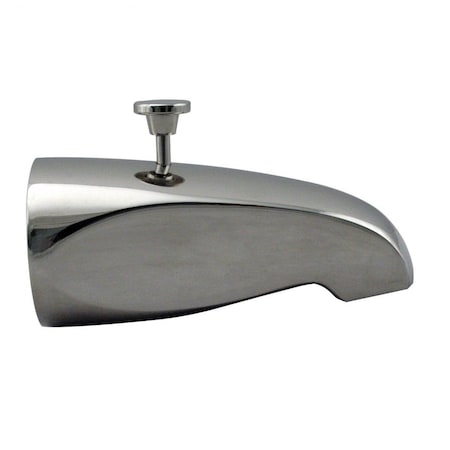 Westbrass Rear Diverter 5-1/2" Tub Spout in Polished Chrome D3112-26